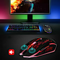 Miniatyrbild 2 av 3: RGB LED Trådlös Tyst Gamingmus Ergonomisk Uppladdningsbar 6-Knapps Mus