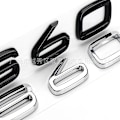 Miniatyrbillede 5 af 5: 3D sorte bilbagagerumsbogstaver til Volvo C30 V40 V50 V60 V90 S40 S60 S80 S90 Xc40 Xc60 Xc90 Emblem Logo Badge Sticker Tilbehør XC70 XC70 Glossy Black