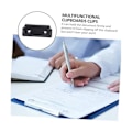 Miniatyrbillede 6 af 6: 15 stk. Stationære pladeholder rustfrit stål clips lommemapper kontormapper sort monterbare klipsmapper clips fil