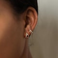 Miniatyrbillede 2 af 5: Guld Hoops Øreringe til Kvinder, 14K Guld Huggie Hoops Øreringe til Gaver