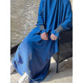 Miniatyrbild 4 av 5: Ramadan Eid Muslimsk Kvinna Jilbab 2-delad Abaya med Hijab Lång Khimar Niqab Set Överhuvudtaget Böneklänning Islam Outfit Djellaba Burka rosa set XL-XXL