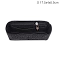 Miniatyrbillede 1 af 5: Multi-Pocket Dame Indsats Taske Håndtaske i filtstof Sort Black S