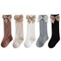 Miniatyrbilde 1 av 5: Baby Girl Knee High Socks Toddler Dress Socks Baby Bow Stocking Cotton Infant Socks