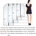 Miniatyrbillede 3 af 5: Pletbestandige Tøjposer 60 x 100cm (24'' x 40'') Sort Side Åndbar Transparent Lynlåsposer til Opbevaring af Tøj (6-pak)