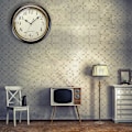 Miniatyrbild 4 av 5: Liten väggklocka - Klassisk 30 cm tyst klocka för vardagsrum - Var