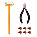 Miniatyrbilde 10 av 10: Buestreng Nocking Points Tang for T-Formet Bue Vinkel Linjal Nocking Spenne Tang Bueskyting Nocking Tang Recurve Bue K Red 0.16
