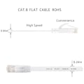 Miniatyrbilde 4 av 7: Cat 6 Ethernet-kabel 15 m Hvit - Flat Internett Nettverk Lan
