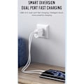 Miniatyrbilde 4 av 5: iPhone Rask lader Dobbel Port USB-C strømtilpasning med ladekabel White White