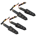 Miniatyrbilde 4 av 4: 4 stk Motorsykkel LED Blinklys Dagkjørelys Foran Blinklys Bak Blinklys 12V Gul