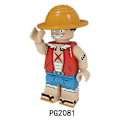 Miniatyrbillede 2 af 4: 8 stk. One Piece Luffy Sauron Sanji Samlede Byggeklodser Minifigur Legetøj