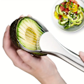 Miniatyrbillede 5 af 9: Avocadoskærer i rustfrit stål, manuelt køkkenredskab, rundt blad, intet behov for elektricitet, frugt- og grøntsagsskærer til hjemmebrug