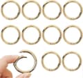 10 st 3,18 cm innerdiameter guldnyckelringar guld O-ring clips rund karbinhake nyckelring snäppkrokar spännen nyckelkedja