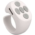 Miniatyrbild 1 av 5: Bluetooth-fjärrkontroll för sidvändning, trådlös rullfjärrkontroll, laddningsbar, ringdesign Bluetooth-fjärrkontroll White