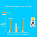 Miniatyrbilde 5 av 5: 6 stk. G4 LED-pære 12v DC Dimbar Cob LED G4-pære 1,5w 360 graders lysspredning for å erstatte 15w halogenpære (Varmhvit)_xx