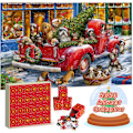 Miniatyrbild 1 av 8: Julpussel, 1008 bitar julkalender, pussel, 24 dagar julhelgspussel A G