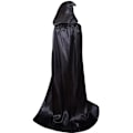Miniatyrbillede 4 af 4: Halloween Kappe til Døden, Vampyr, Hexe, Kostume til Fest, Voksne og Børn, Sort Kappe