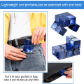 Miniatyrbilde 2 av 5: 2 stk. Infinity Cube Infinite Fidget Toys Mini Cube Puzzles Cube Finger Fidget Toy for Stress og Angst Relief Relaxing Toy (Blå Stjernehimmel)