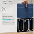 Pikkukuva 6 / 6: ESR iPad Pro 11 2024 -kotelo 2-in-1 magneettisella takaiskutoiminnolla, hybridi, tummansininen