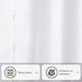 Miniatyrbillede 3 af 5: Bruseforhæng 240 X 200 Cm, Skimmelresistent, Vandafvisende, Vaskbar, Antibakteriel, Hvid, Polyester Bruseforhæng med 12 Bruseforhæng