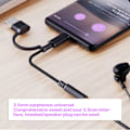 Pikkukuva 3 / 6: USB Type C - 3,5 mm liitäntä ja latausadapteri, 2-in-1 USB C - Aux musiikkiliitäntä nopea lataus kuuloke-adapteri