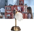 1:12 Skala Miniature Bordlampe Model Blomsterform Blød Belysning Simulering Dukkehus Skrivebordslampe