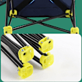 Miniatyrbillede 7 af 8: Bærbar Campingstol - Foldsammenklappelig Stol med Sidelomme, Stabil X-Stativ Foldsammenklappelig Stol, Robust