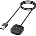 Miniatyrbillede 1 af 5: Oplader til Fitbit Sense/Sense 2/Versa 3/Versa 4, Udskiftningsopladningskabel Magnetisk Dock Stand til Fitbit Sense 1/2, Versa 3/4 Smartwatch