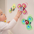 Miniatyrbillede 3 af 5: 3-pak - Fidget Spinner med sugekop til børn - Spinnerlegetøj i flere farver