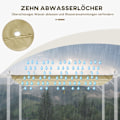 Miniatyrbild 5 av 10: Rootz pergola ersättningstak - tak - solskydd - regnavrinning - 250L x 255B cm - brun polyester 1
