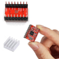 Miniatyrbillede 2 af 5: A4988 Steppermotordrivermodul 5 stk. Steppermotordrivermodul med kølelegeme til RepRap 3D-printer