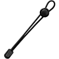 Miniatyrbillede 1 af 4: Elastiske snørebånd 1 par til voksne/børn, ingen grund til at binde elastiske låsesnørebånd (sort) black