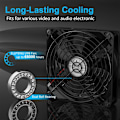 Miniatyrbillede 2 af 5: Dobbelt 2 i 1 USB-ventilatorgrill på 120 mm, tre-trins justerbar P