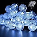 Miniatyrbillede 1 af 4: Udendørs solcellelamper - 20 LED - 8 tilstande - Krystalkugler - Vandtæt - Ip65 - Til have, terrasse, træ, gårdhave, fest, bryllup