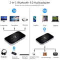 Miniatyrbild 3 av 5: Bluetooth-adapter för ljud, AUX Bluetooth-adapter 5.0 Bluetooth