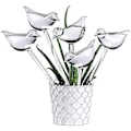 Miniatyrbild 1 av 5: 5 st Glas Automatisk Vattning, Växtvattnare Transparent Fågelformade Glober för Inomhusväxter Trädgårdsinsatser Blommor-Perfekt