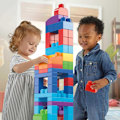 Pikkukuva 2 / 6: MEGA BLOKS First Builders Vauvan Rakennuspalikat Leikkisetit, Suuri Rakennuspussin 80 Palalla ja Säilytyksellä, Sininen, 1+ Vuotta