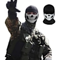 Pikkukuva 5 / 5: Yksikokoinen Kallohaamu-naamio Call of Duty -naamio Musta Täyskasvoinen Pyöräilynaamio