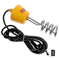 Miniatyrbillede 2 af 2: 3000W Flydende Varmelegeme til Badekar Oppustelig Poolvarmer med LED Termometer og AU Stik (Gul, Faktisk Effekt 2500W)_xx