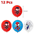 Miniatyrbilde 3 av 5: Spidey og hans fantastiske venner 12 tommers latexballonger Spiderman bursdagsfestdekorasjoner for barn babyshower festutstyr As picture-D-12pcs