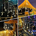 Pikkukuva 6 / 10: Aurinkopaneelit ulkona Ramadan-koristeet Kuut Tähdet Valot 138LED Aurinko String Valot Ulkona