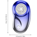Miniatyrbild 5 av 10: Reseshavers för män | Vattentät USB-laddad skäggtrimmer, Dubbel-loopnät