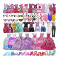 Miniatyrbild 1 av 4: 35-delad Barbie-dockkläder och accessoarer set Barbie-docka Dressup Dress Mini Fairy Collection Kläder Props Slumpmässig stil för flickor Present[DB]