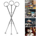 Miniatyrbild 4 av 5: 4 Set 3 Tier Cake Stand Hardware,tiered Tray Hardware 3 Tier Cake Stand--silver