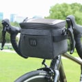 Miniatyrbillede 2 af 4: Vandtæt cykelstyr taske, 5l cykel taske styr, cykel kurv taske med touchscreen, styr taske front taske med