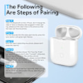 Miniatyrbilde 8 av 8: Ladingetui for trådløs lading kompatibel med Air Pods 1. og 2. generasjon, ladeutskifting med synkroniseringsknapp Bluetooth
