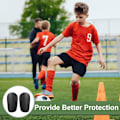 Miniatyrbillede 6 af 7: 2 par Mini Pro fodboldskinnebensskinner - unisex anti-slip fodboldskinnebensskinner - Professionel og begyndervenlig - til fodbold og løb! S(11*6)