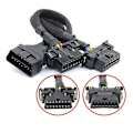 Miniatyrbillede 5 af 5: 1 i 2 OBD2 Forlængerkabel OBDII Han til 2 Hun Splitter Bil Computer Stik Konverteringsstik - WELLNGS