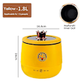 Miniatyrbilde 2 av 5: Mini Risgryter 1.8L Multifunksjonell Ikke-klebende Risgryter Egnet for 1-2 Personer med Maifan Gul yellow EU Plug