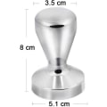 Miniatyrbillede 2 af 5: 51mm rustfrit kaffepresser, kaffepresser, espressokaffe tamper køkken tilbehør med silikonepude
