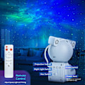 Miniatyrbilde 4 av 5: Astronaut Galaxy-projektor, Stjerneprojektor med Timer og Fjernkontroll, Galaxy-projektor med Månelampe, LED Nebula Nattelys